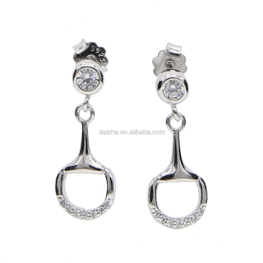 Boucle d'oreille en argent sterling 2023, bijoux de cheval pour la mode, boucle d'oreille classique, vente en gros, 925