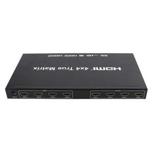 HDMI matriz HDMI 4x4 matriz 4K remoto IR True Matrix con 4 entradas 4 salidas para video de audio en casa
