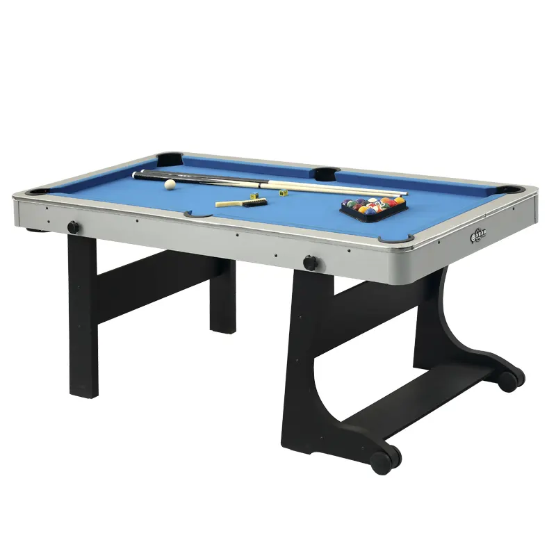 Prezzo all'ingrosso gioco sportivo Indoor tavolo da biliardo portatile Mini tavolo da biliardo pieghevole in legno ingegnerizzato da 6 piedi