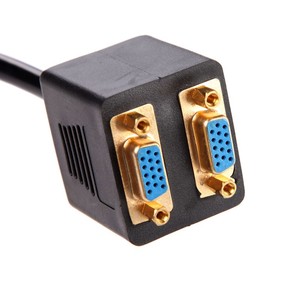 <strong>VGA</strong> <strong>Splitter</strong> Cable of Male to Female <strong>VGA</strong> to Dual <strong>2</strong> <strong>VGA</strong> Converter Adapter <strong>Splitter</strong> Y Video Cable for Computer Monitor - Product Image 3