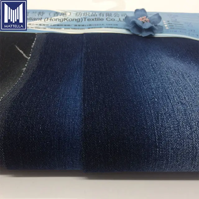 1020 twill 3/1 cotone poliestere viscosa spandex stretch tessuto denim per i jeans delle donne