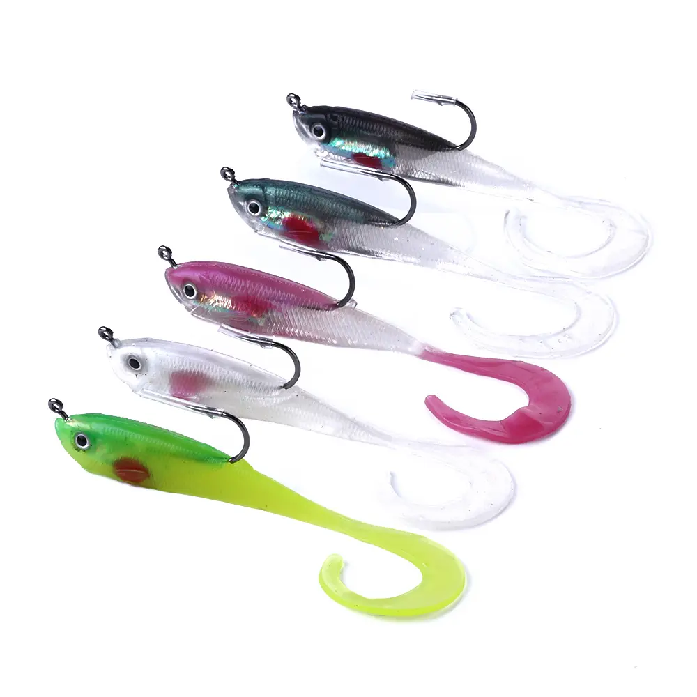 Fish king — leurre souple avec tête plombée et hameçon, appât artificiel de type poisson, 11cm, 16g, 5/pièces/sac