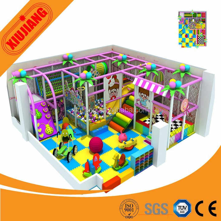 Plástico durable niños equipo del patio interior para niños zona de juegos
