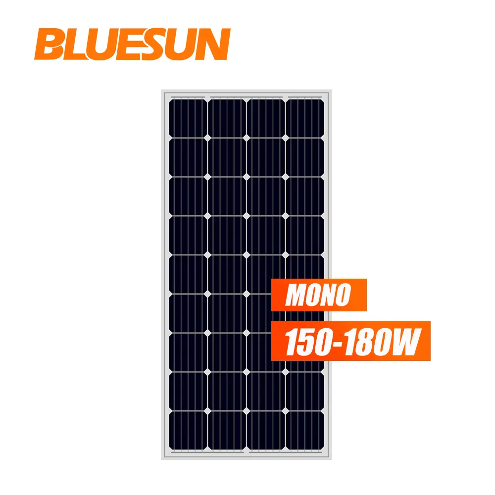 Bluesun draagbare monokristallijn beste prijs van zonnepaneel 180 w 200 w zonnepaneel specificaties