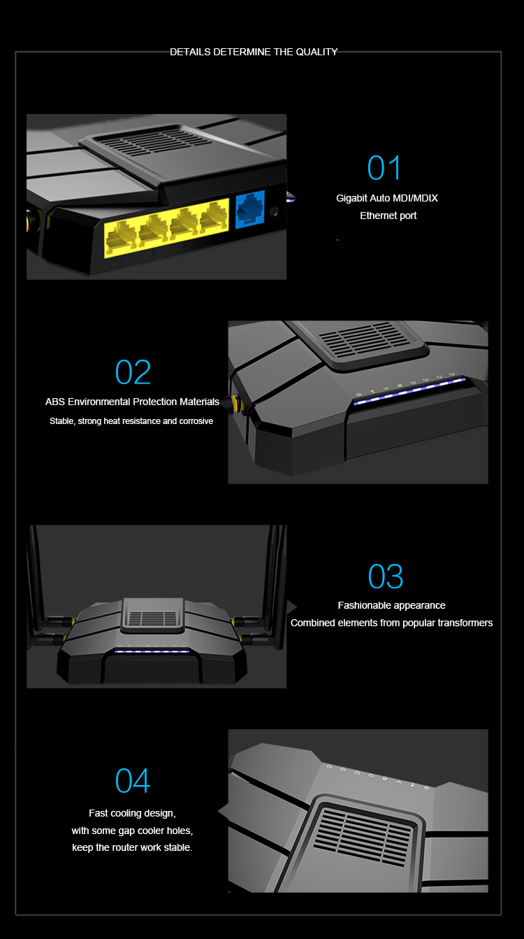 Dual Band Gigabit Wireless Router 4G SIM Card 802.11ac 1000Mbps OEM ODM