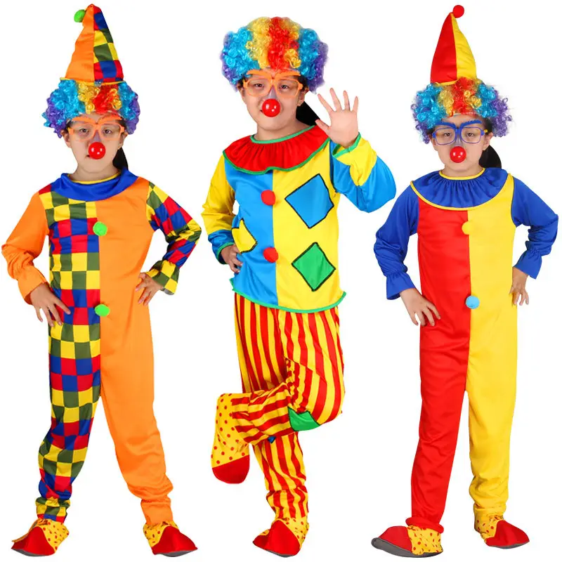 wholesale halloween child clown costume for kids