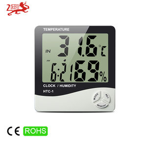 Termômetro digital, medidor de temperatura e umidade do ambiente interno, higrômetro com visor de tempo