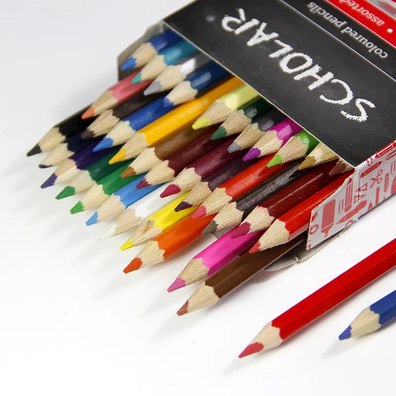 Crayons multicolores, vente en gros, couleurs
