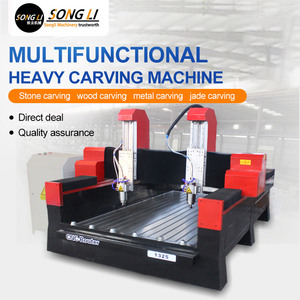 1325 máquina de esculpir pedra pesada 5.5kw, duas cabeças com dois eixos <span class=keywords><strong>cnc</strong></span> máquina de corte <span class=keywords><strong>cnc</strong></span> roteador 1325 ferramentas de pedra de corte