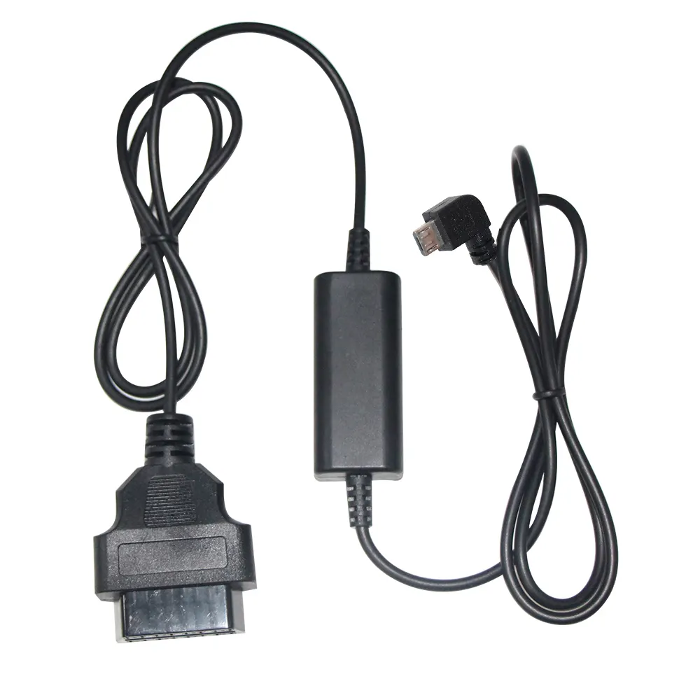 تستخدم ل Gps DVR كاميرا اللوحي E-الكلب الهاتف 12 24V إلى 5V 2A المصغّر USB إلى OBD II 16pin موصل شاحن كابل شحن