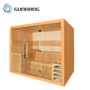Sunrans新型经济型桑拿炉红外桑拿房室外实木2人干蒸汽桑拿房