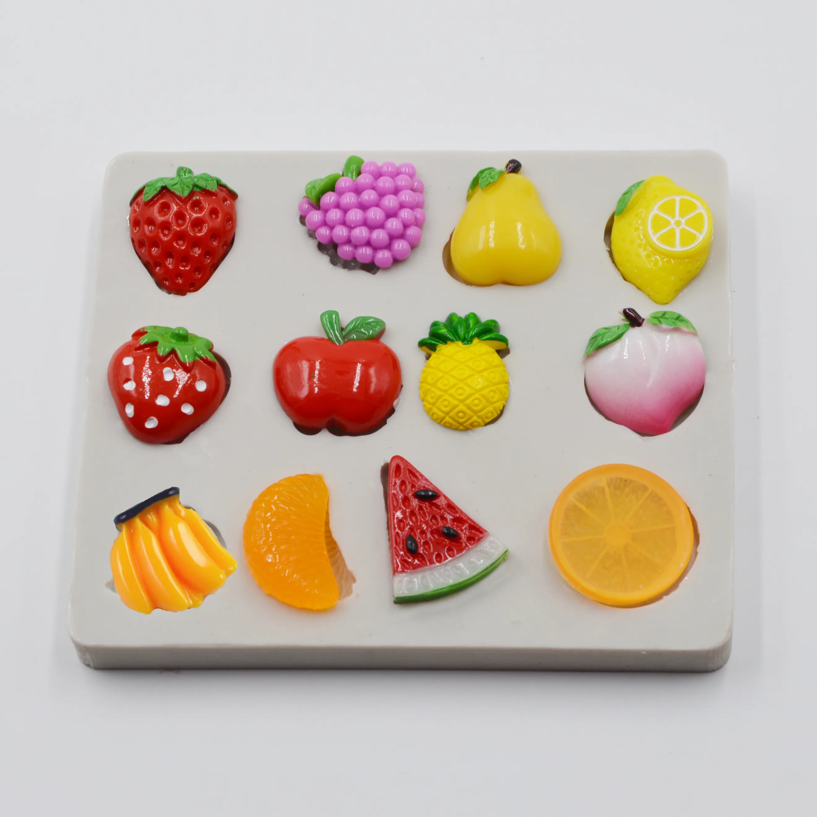 Molde de silicone em forma de frutas 3d, de grau alimentício, decoração de bolo, molde de fondant, ferramentas de decoração de bolo