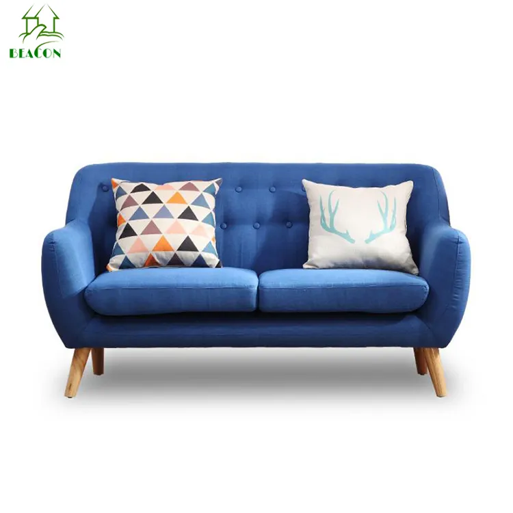 Meubles de canapé en forme de l de style d'europe du nord, canapé simple et moderne de salon 2 places, canapé en tissu simple 1 place