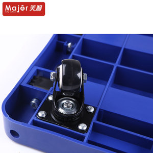 Katlanır 6 tekerlekli taşınabilir alışveriş sepeti taşımak için çekmeli yük römork ev market arabası arabası dilsiz el - Product Image 6