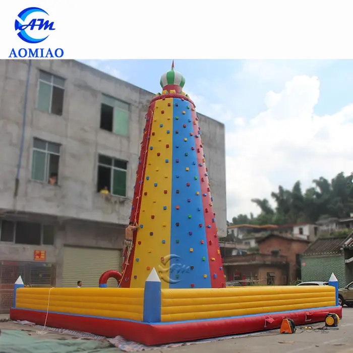 Chất lượng tốt công viên giải trí trò chơi Inflatable Climber bouncy trò chơi Inflatable leo núi tường