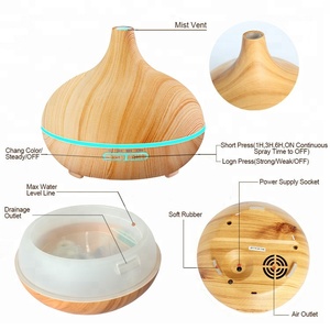 Elektrischer Mini-Aroma diffusor Persönlicher Ultraschall be feuchter mit Holzmaserung für den Hausgebrauch