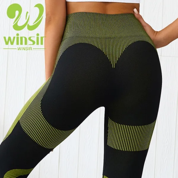 Logo personalizzato Sport produttore di Abbigliamento Sportivo AURORA 2.0 Donne Senza Soluzione di Continuità A Vita Alta Fitness Allenamento di Ginnastica Yoga Pantaloni Delle Ghette