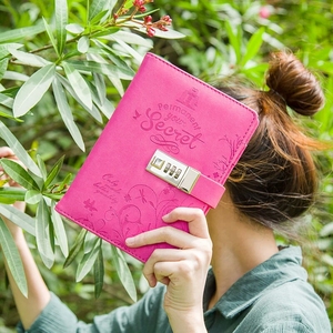 Diary with <strong>Code</strong> Lock Personalized Diary with Lock Leather Diaries with Locks