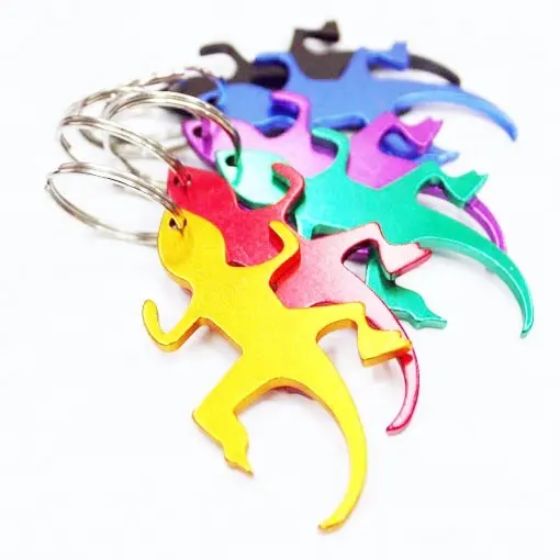 B017 Aluminium Lézard Funky Décapsuleur Porte-clés