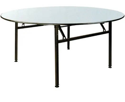 Table ronde pliante en PVC, table de banquet pour 10 personnes,