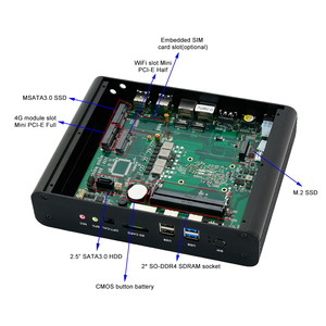 ซัพพลายเออร์คอมพิวเตอร์สำหรับเล่นเกมราคาถูก Win 10 Core I7 7560U DP HD 2LAN 4G โมดูล Barebone Pc เกมเดสก์ท็อป Pc - Product Image 4