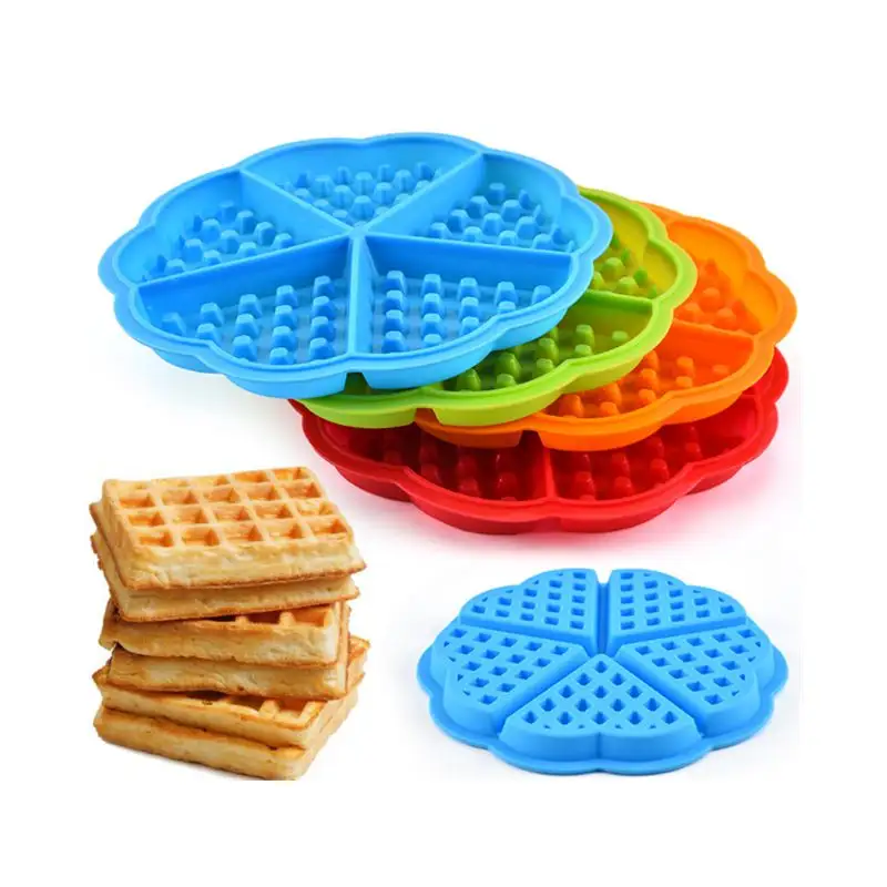 Lixsun Food Grade silikon cetakan kue wafel cetakan untuk Bakeware Of Waffle