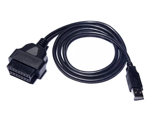 Carro OBD2 fêmea para cabo USB computador obd cabo adaptador USB 1M cabo de extensão