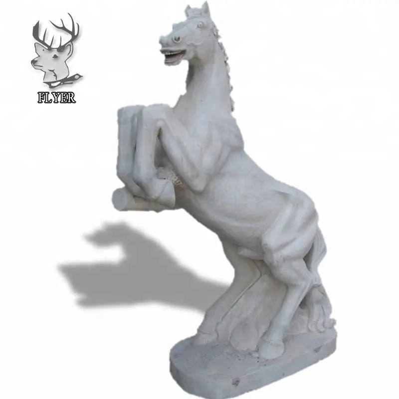 Home decoration pairs of large marble horse statue for sales