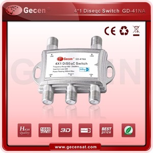 GECEN 4 ב 1 מקורי <span class=keywords><strong>DISEQC</strong></span> מתג GD-41NC עם באיכות גבוהה