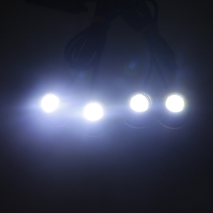 Strobe <strong>Eagle</strong> Eyes White 4PCS 1.5W COB 24mm DRL 16 Mode Flashing Remote Control 6000K <strong>LED</strong> DC 12V - Product Image 6