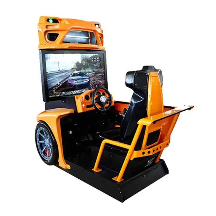 Simulador de carreras cabina equipo de conducción monedas operadas máquina de juego de carreras de coches de arcade