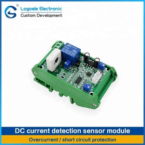 Salida de conmutación analógica lineal 0-5V DC 12V 24V Módulo de circuito Sensor de corriente CA de efecto Hall con relé