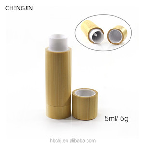 Cosmetic Lip Balm Container 5ml 5G Natural Bamboo Lipstick <strong>Tube</strong>