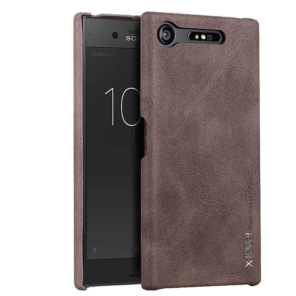 X-level al por mayor delgada cubierta de cuero de la PU para Sony Xperia XZ1 caja compacta del teléfono móvil