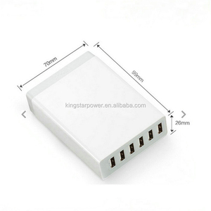 50W 5V 10A 6-Ports USB2.0 desk-top curso carregador USB para telefones celulares e tablet única porta max 2.4A saída