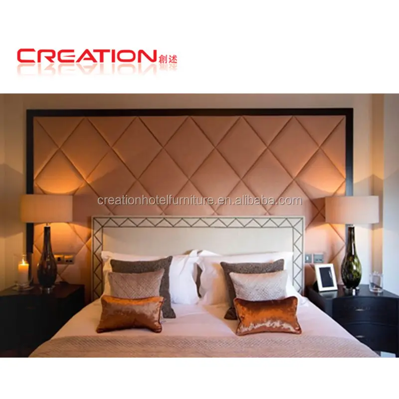 Tête de lit mural Style hôtel, couvre-chef avec boutons, tapisserie de luxe