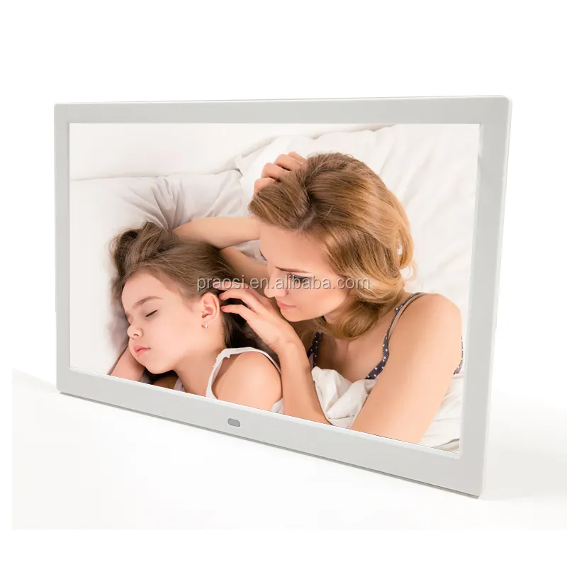 15" lcd canvas frame display digital photo frame with alarm clock motion sensor wall mount advertising player