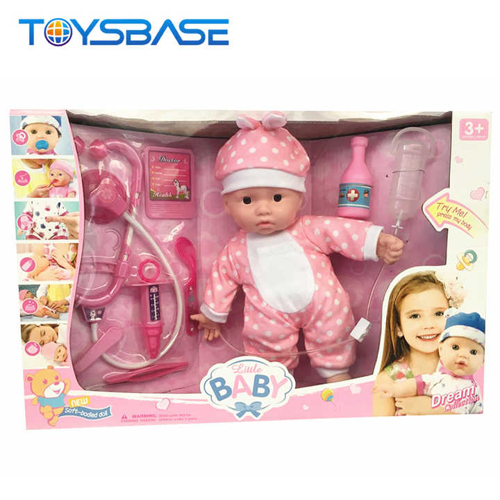 Pretend Play Medical Tools Doctors Toy 10 Inch Munecas IC Cotton Baby Doll