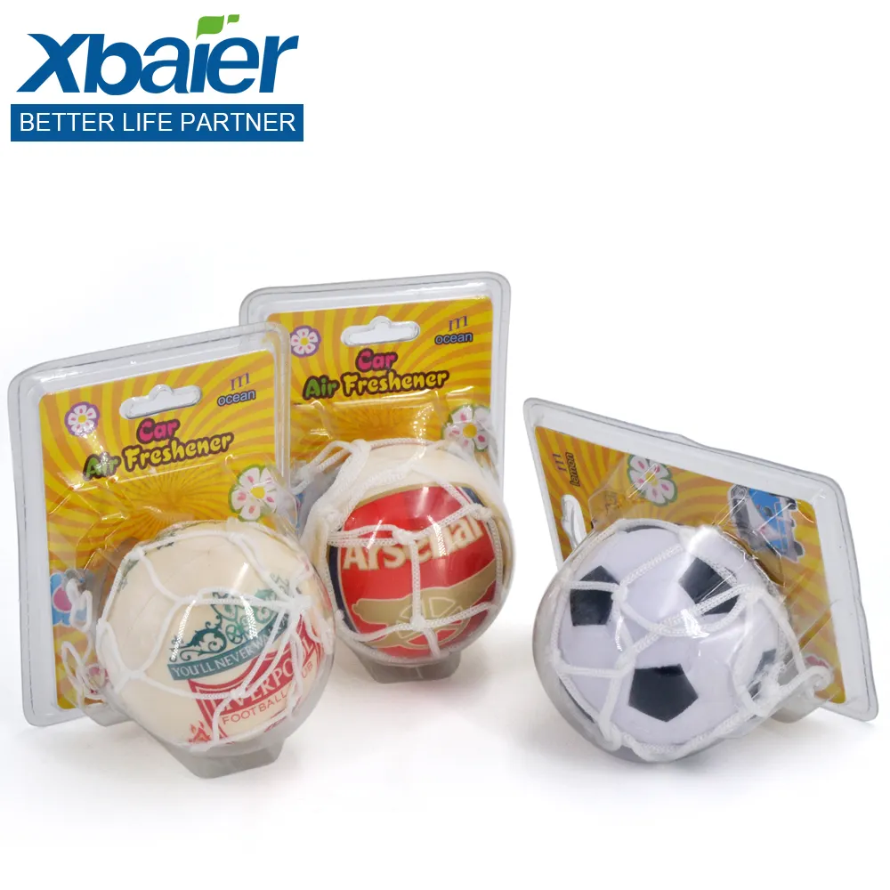 Bola de futebol de eva para pendurar, presente promocional, purificador de ar em plástico
