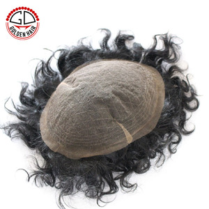 Mens Hair Piece Black Afro Curly Wig Toupee for Black Men - Product Image 3
