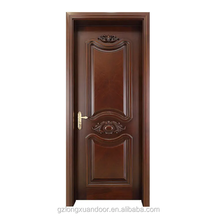 الماهوجني الأندونيسية باب خشبي قوي تصاميم الباب الرئيسي
