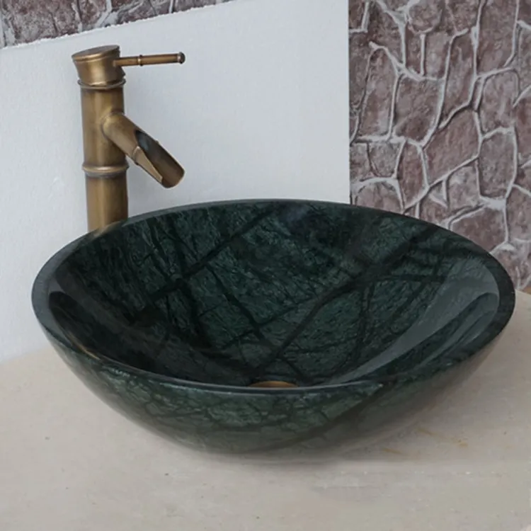 Низкая цена, индивидуальная раковина из Индии, темно-зеленый мрамор, раковина для ванной комнаты