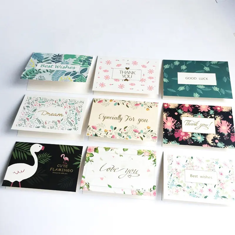 Tarjetas de Felicitación surtidas y divertidas personalizadas, conjunto de cajas a granel con impresión, tarjeta de feliz cumpleaños con sobres