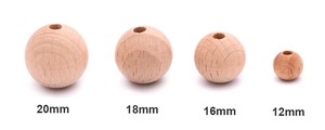 ブナ木製ティーザーおもちゃを作るDIYおしゃぶりのための赤ちゃん木製歯が生えるビーズ