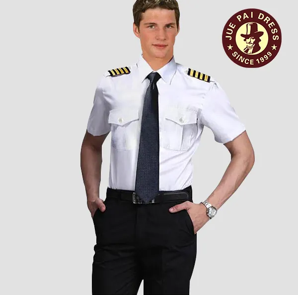 Uniformes de aire para piloto, ropa de trabajo para marino, camisas de ferrocarril de manga corta para hombre, uniformes de equipo de aire