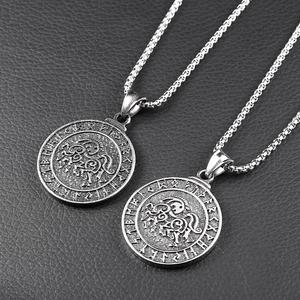 Wholesale Quality Stainless Steel Viking Rune Nordic Mens <strong>Norse</strong> Necklace Pendant for Women - Product Image 4