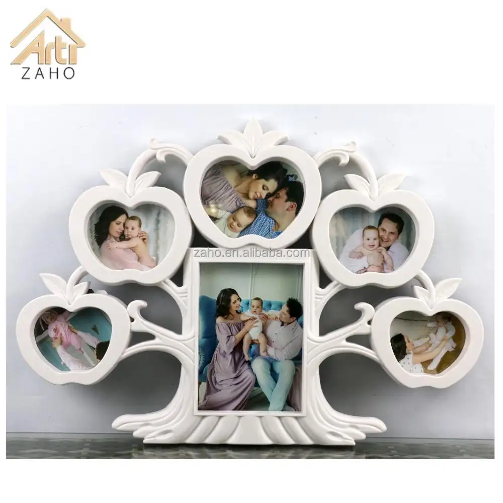Warm and sweet Apple tree shape family picture wall frames