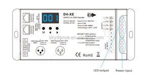 Sky dance D4-XE 4 Kanäle dmx Decoder Konstante Spannung DMX512 und RDM Decoder dmx Steuerung mit Port XLR3, RJ45 - Product Image 6