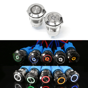 12 millimetri HA CONDOTTO LA Luce Interruttore di Pulsante del Metallo 5 Colori 4 Pin anulare Auto del segnale di alimentazione Interruttore di Pulsante di Alimentazione 3 V 6 V 12 V 24 V 220 V - Product Image 4