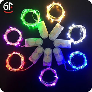 Cadena de luces <span class=keywords><strong>LED</strong></span> de cobre con pilas para fiestas, Navidad, bodas, 2M, 20 botones - Product Image 5